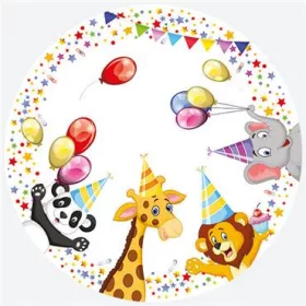 Happy Birthday Star papírtányér 8 db-os 22,7 cm
