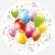 Színes lufis Balloons papírtányér 8 db-os 22,7 cm