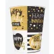 Happy Birthday Golden papír pohár 8 db-os 250 ml