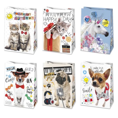 Happy Birthday Friends papír ajándéktasak, ajándékzacskó 23x32x11 cm