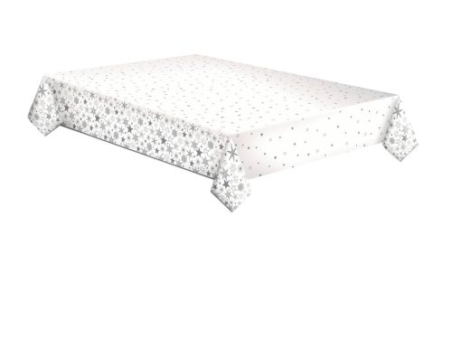 Karácsonyi Silver Stars papír asztalterítő 120x180 cm