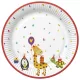 Állatos Cute Party papírtányér 8 db-os 18 cm