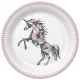 Unikornis Graphic Wild papírtányér 8 db-os 18 cm