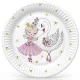 Balett, Balerina With Swan papírtányér 8 db-os 22,7 cm