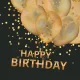Happy Birthday Black szalvéta 20 db-os 25x25 cm