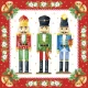 Karácsonyi Watercolour Nutcrackers szalvéta 20 db-os 33x33 cm
