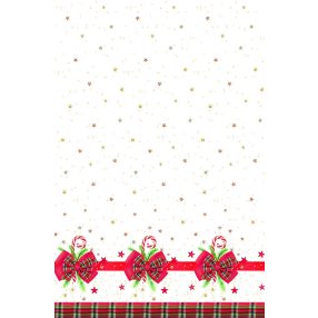 Karácsonyi Checked Bow papír asztalterítő 120x180 cm