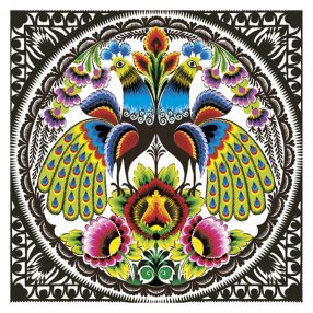 Állatos Folk Peacocks szalvéta 20 db-os 33x33 cm