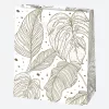 Mintás White papír ajándéktasak, ajándékzacskó 19x23x10,5 cm