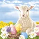 Húsvét Lamb szalvéta 20 db-os 33x33 cm
