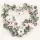 Szív Eucalyptus Wreath szalvéta 20 db-os 33x33 cm