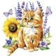 Cicás Watercolour Kitten szalvéta 20 db-os 33x33 cm