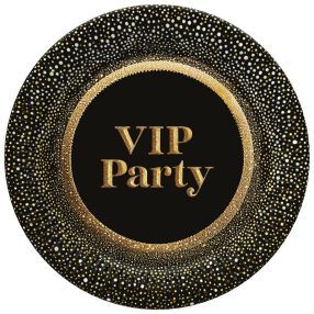 Party Gold VIP papírtányér 8 db-os 18 cm