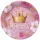 Hercegnő Crown papírtányér 8 db-os 18 cm