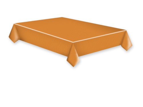 Narancssárga White Dots papír asztalterítő 120x180 cm