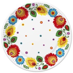 Színes Cutout papírtányér 8 db-os 18 cm