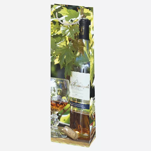 Színes Bottles papír italtáska 12x40x9 cm