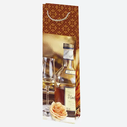 Színes Bottles papír italtáska 12x40x9 cm