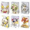 Húsvét Flowers papír ajándéktasak, ajándékzacskó 23x32x11 cm