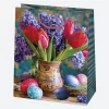 Húsvét Vase papír ajándéktasak, ajándékzacskó 19x23x10,5 cm