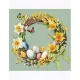 Húsvét Vintage Wreath szalvéta 20 db-os 33x33 cm