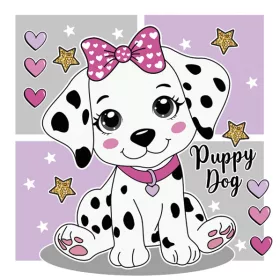Állatos Charming Puppy szalvéta 20 db-os 33x33 cm