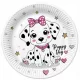Állatos Charming Puppy papírtányér 8 db-os 18 cm