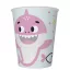 Happy Birthday Pink Shark papír pohár 8 db-os 250 ml