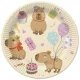 Happy Birthday Capybaras papírtányér 8 db-os 22,7 cm