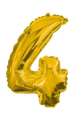 Arany Gold óriás 4-es szám fólia lufi 85 cm