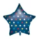 Csillag Blue Star fólia lufi 46 cm