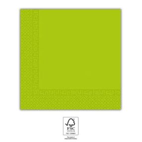 Zöld Unicolour Light Green szalvéta 20 db-os 33x33 cm FSC