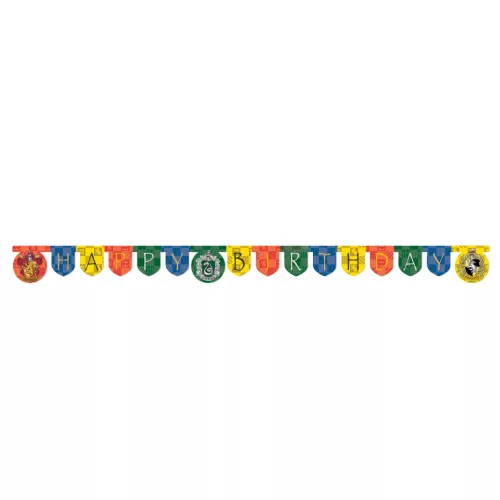 Harry Potter Hogwarts Houses Happy Birthday felirat FSC 2 m