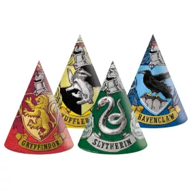   Harry Potter Hogwarts Houses parti kalap, csákó 6 db-os FSC