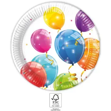 Lufis Sparkling papírtányér 8 db-os 23 cm FSC