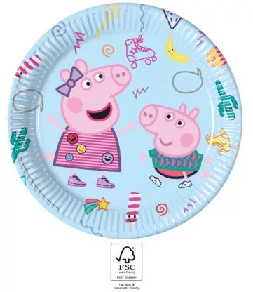 Peppa malac Messy Play papírtányér 8 db-os 23 cm FSC