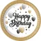 Happy Birthday Milestone papírtányér 8 db-os 23 cm FSC