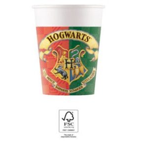   Harry Potter Hogwarts Houses papír pohár 8 db-os 200 ml FSC