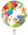 Dzsungel Balloons papírtányér 8 db-os 20 cm FSC