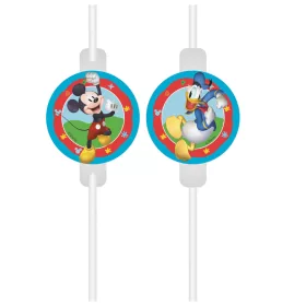   Disney Mickey Rock the House papír szívószál, 4 db-os szett FSC