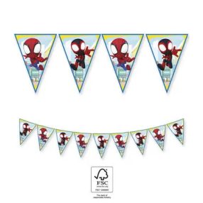Pókember Spidey zászlófüzér FSC 2,3 m