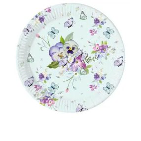 Pillangó Turquoise papírtányér 8 db-os 23 cm FSC