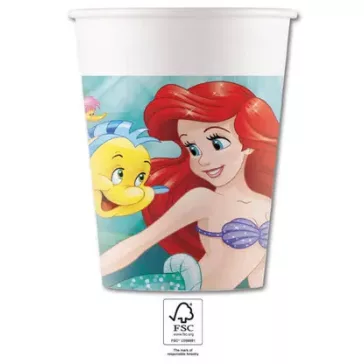   Disney Hercegnők Ariel Curious papír pohár 8 db-os 200 ml FSC