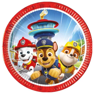   Mancs Őrjárat Rescue Heroes papírtányér 8 db-os 20 cm FSC