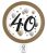 Happy Birthday 40 Milestone papírtányér 8 db-os 23 cm FSC