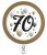 Happy Birthday 70 Milestone papírtányér 8 db-os 23 cm FSC