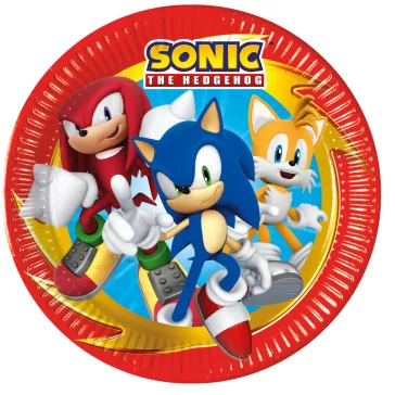 Sonic a sündisznó Sega papírtányér 8 db-os 23 cm FSC