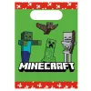Minecraft Green papír ajándéktasak, ajándékzacskó 4 db-os