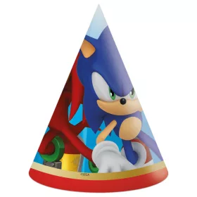 Sonic a sündisznó Sega parti kalap, csákó 6 db-os FSC