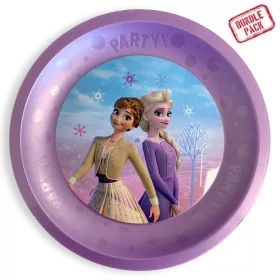   Disney Jégvarázs Wind micro prémium műanyag lapostányér 4 db-os szett 21 cm